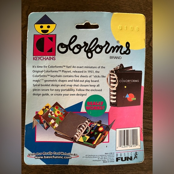 Colorforms Keychain. Basic Fun - Picture 2 of 2